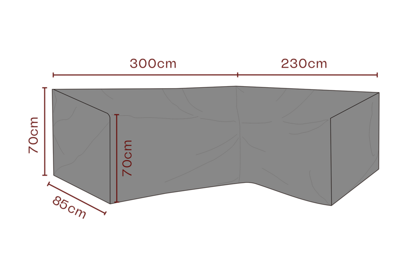 Furniture cover corner sofa Black