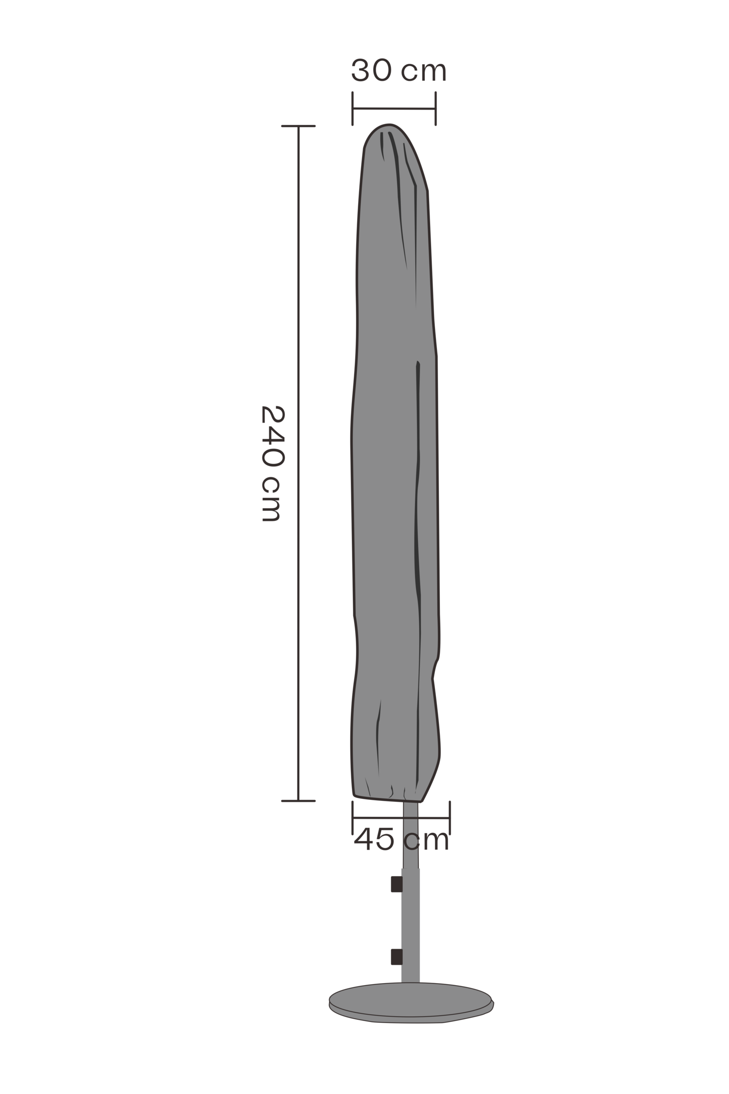 Furniture cover parasol Black -  Water proof