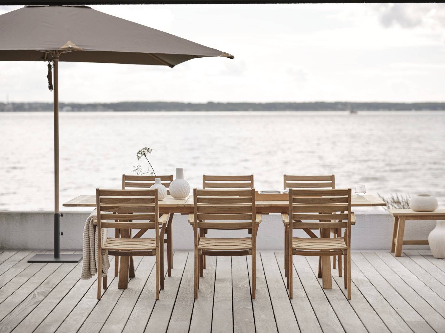 Flat parasol base, 40 kg Anthracite