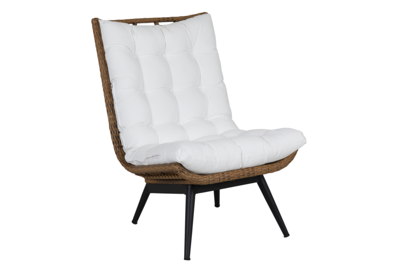 Covelo lounge chair Natural colored/white