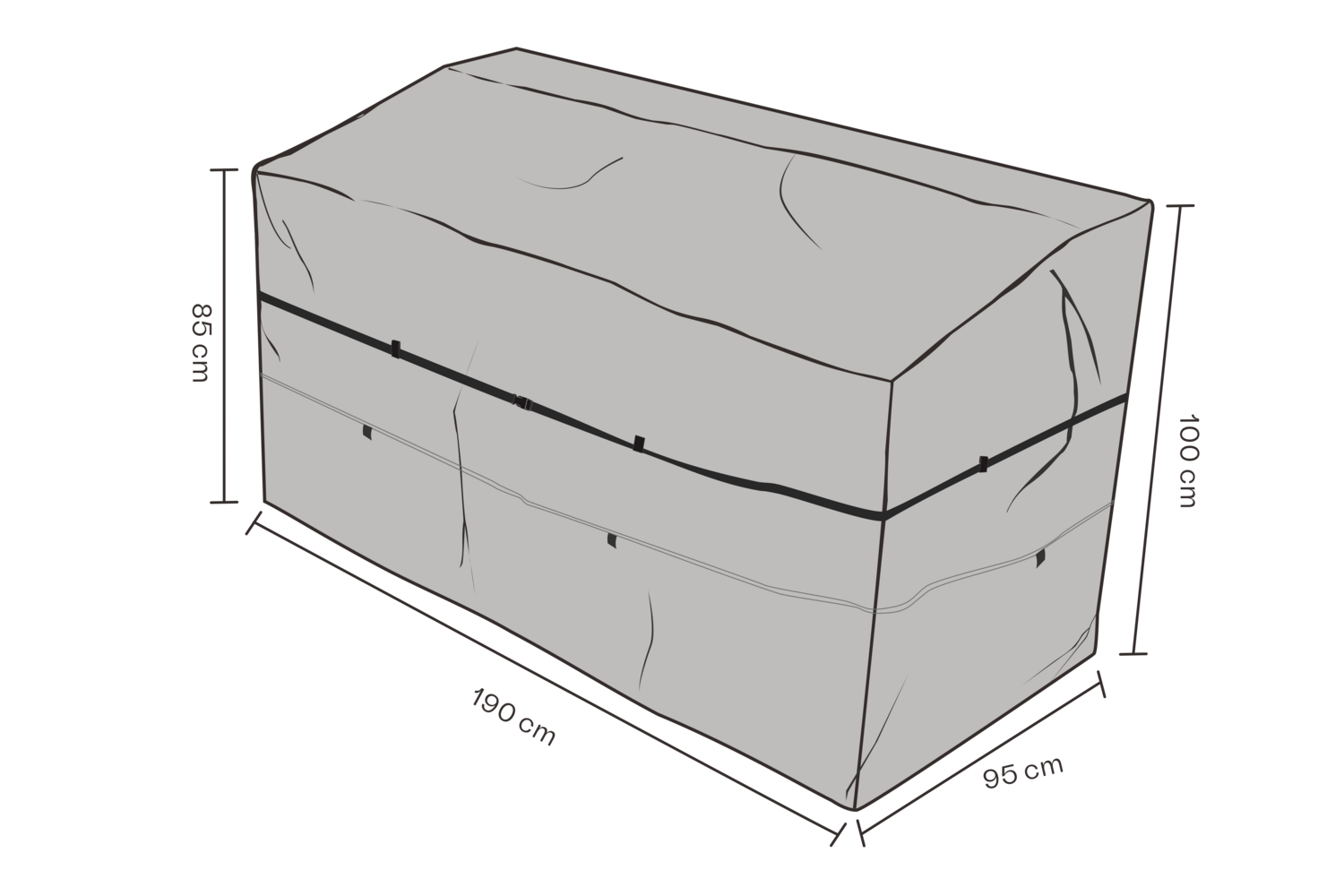 Furniture cover recliner set Black -  Water proof