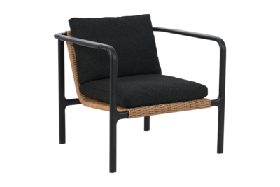 Motty armchair Black/Teddy Black
