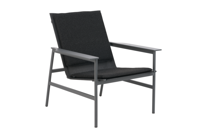 Soro lounge chair Anthracite/Teddy Black