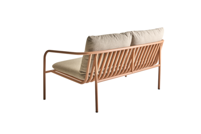 Bendt 2-seater sofa Peach/Teddy Beige