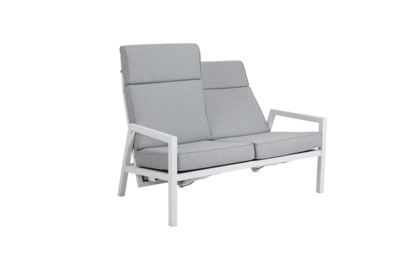 Belfort 2-seater sofa White/Pearl grey