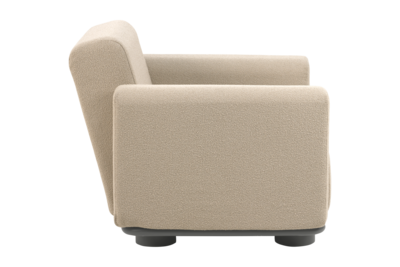 Bolster armchair Anthracite/Teddy Beige