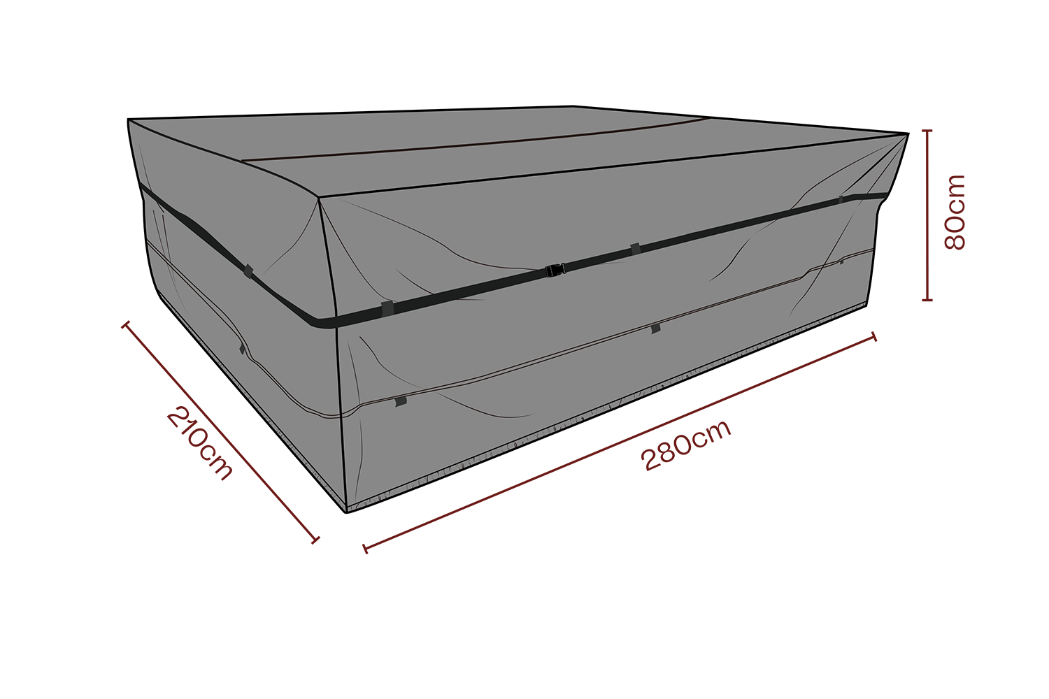 Furniture cover set Black - Breathable