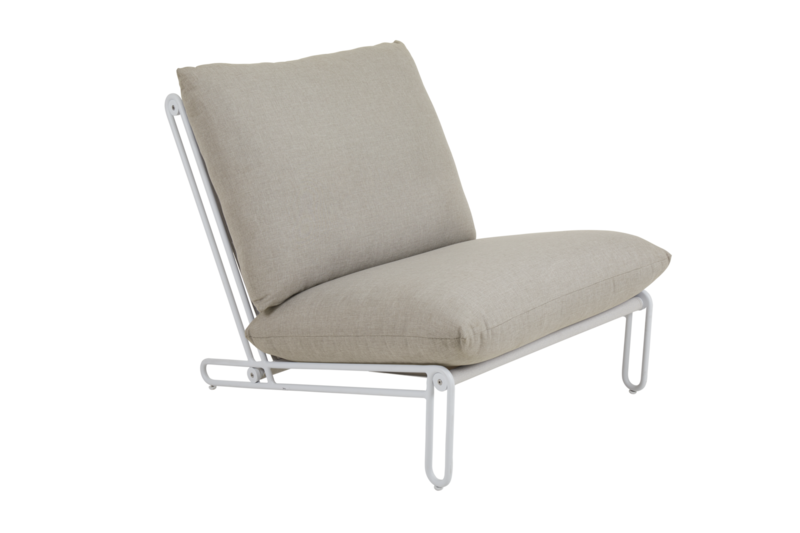 Blixt armchair White/Cley beige