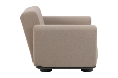 Bolster armchair Anthracite/Teddy Beige