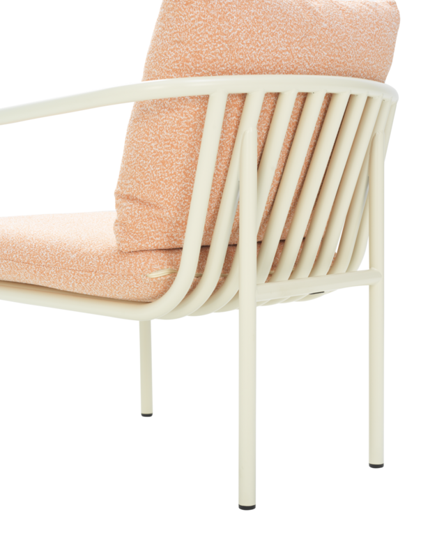 Bendt armchair Pearl White/Teddy Orange