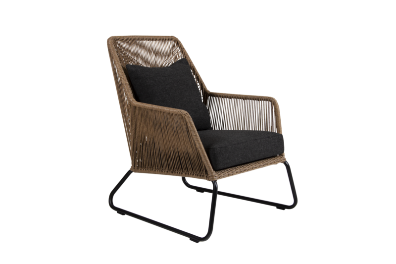 Midway armchair Natural colored/black