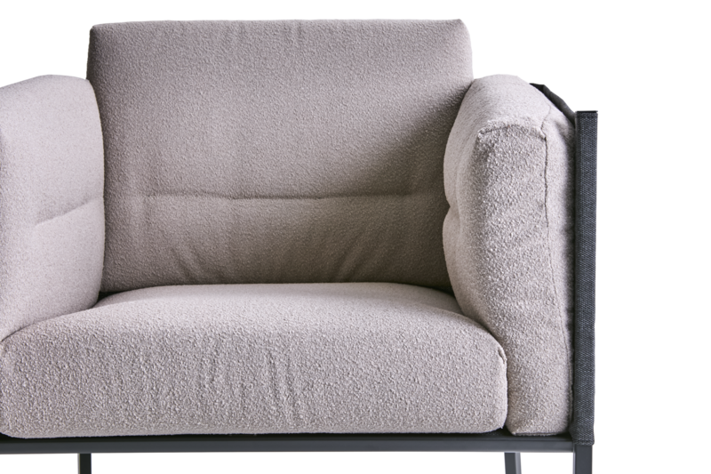 Delux armchair Black/Teddy Beige