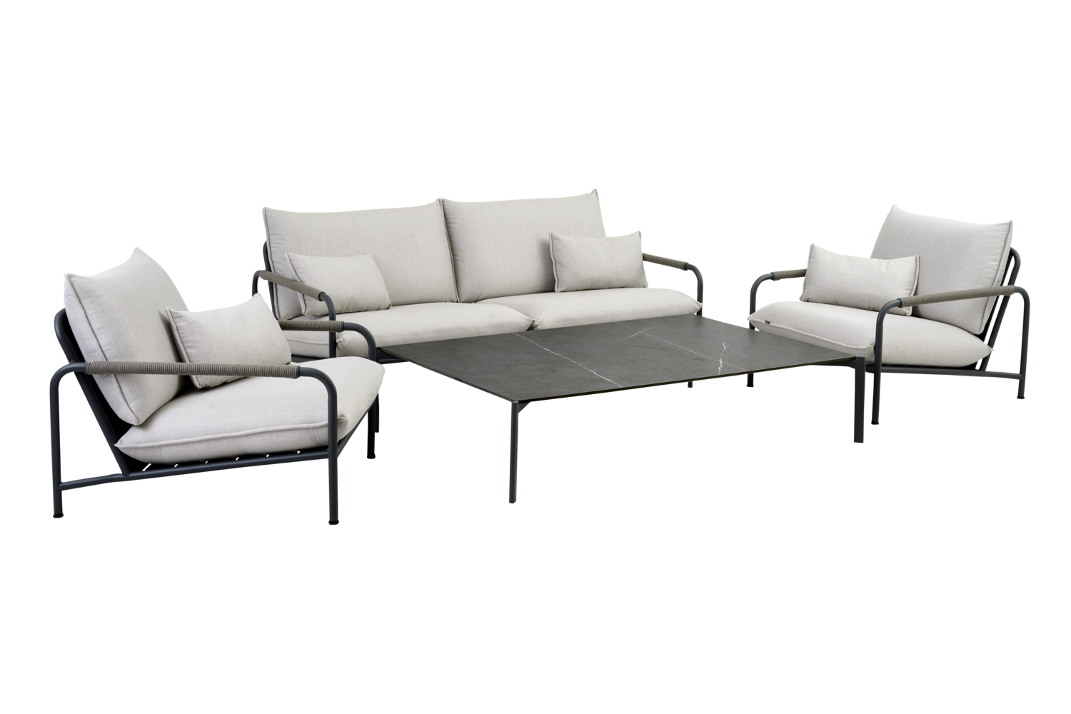 Lerberget 2,5-seater sofa Anthracite/ash