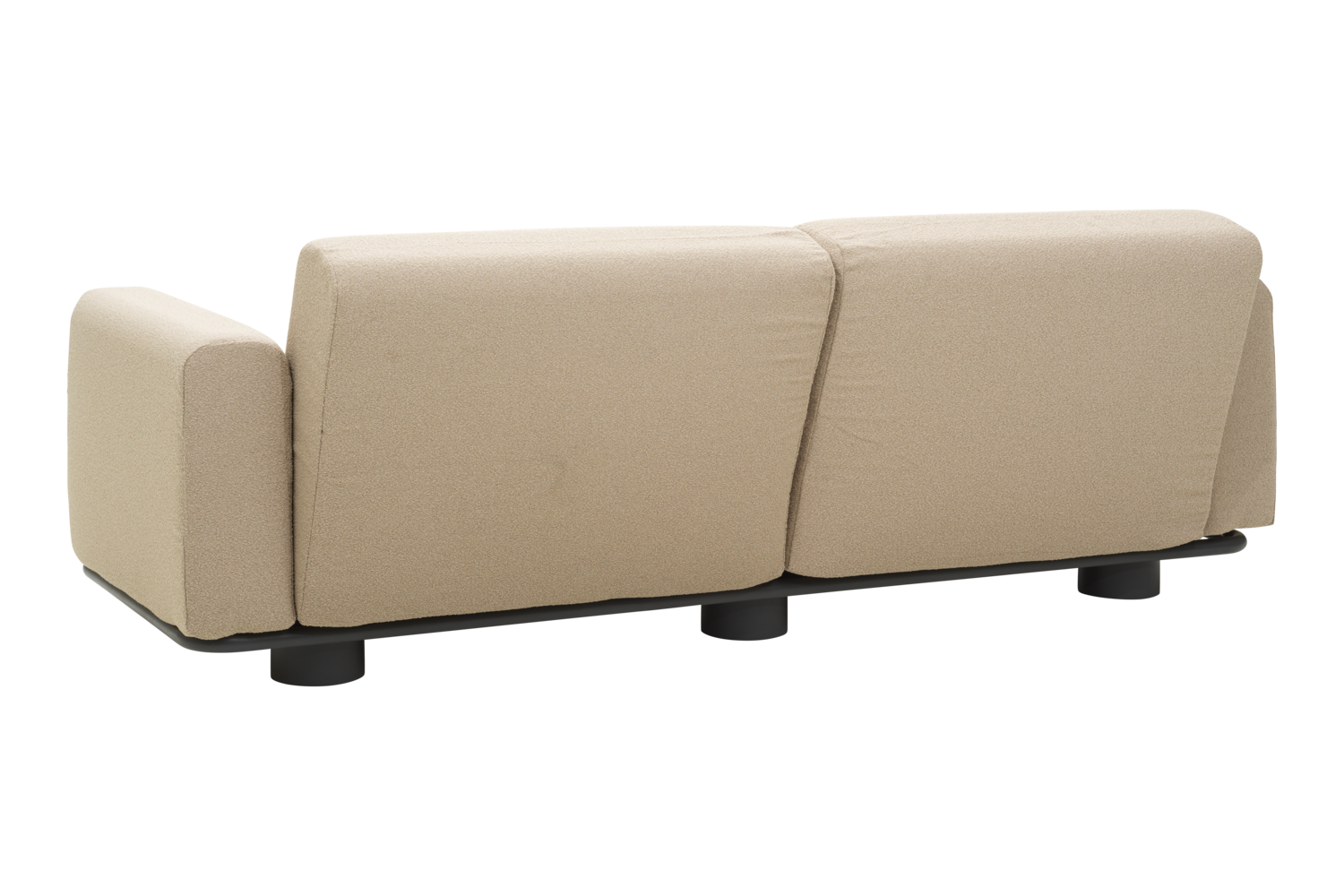 Bolster 2,5-seater sofa Anthracite/Teddy Beige