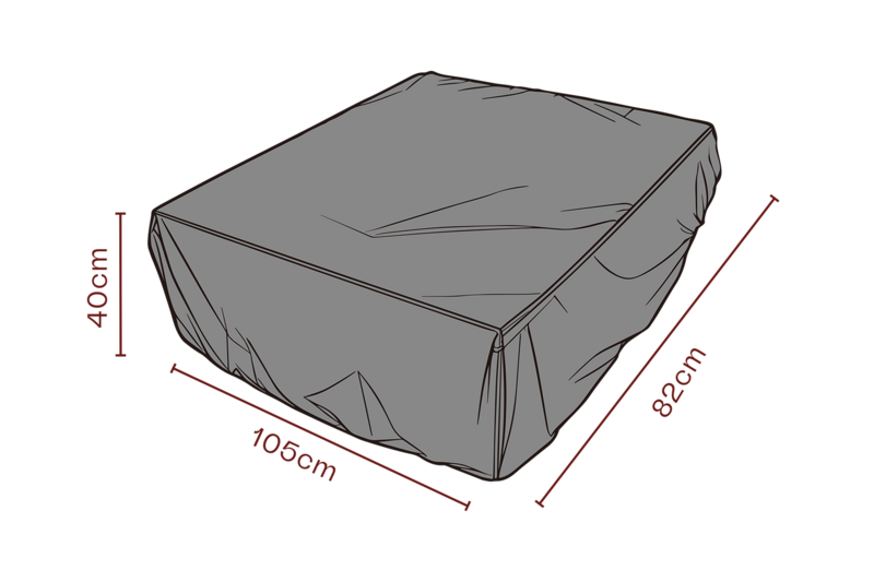 Furniture cover ottoman Black