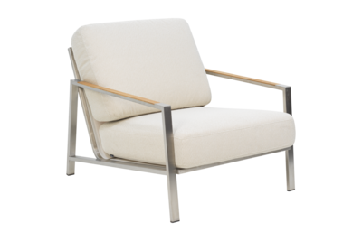 Naos armchair Stainless Steel/Dot Beige