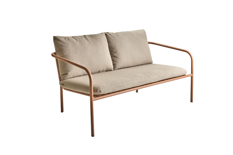 Bendt 2-seater sofa Peach/Teddy Beige