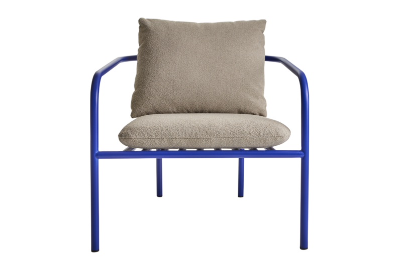 Bendt armchair Indigo Blue/Teddy Beige