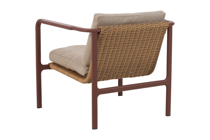 Motty armchair Zin Red/Teddy Beige